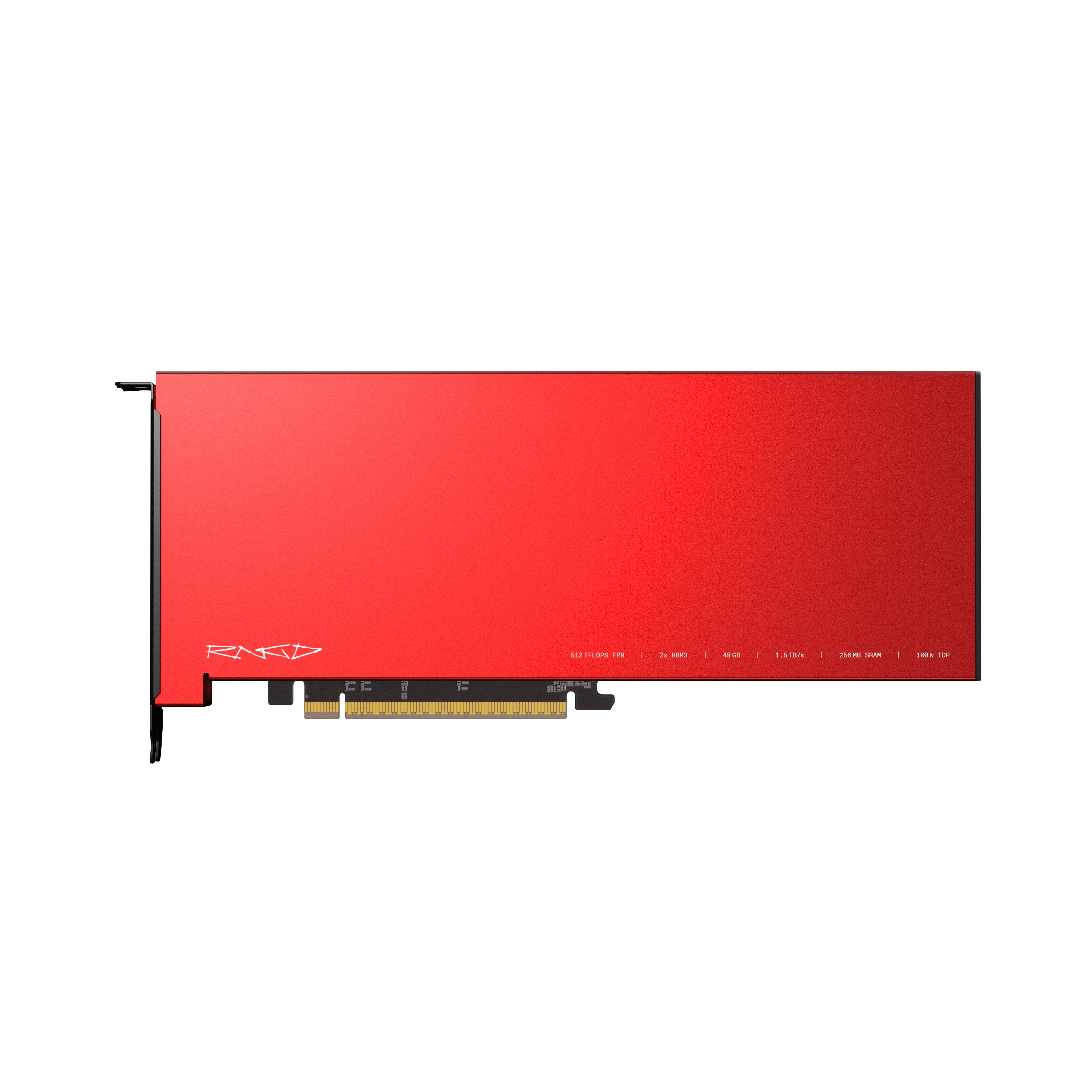 Front view of a Furiosa RNGD accelerator card